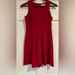 LOFT Red Strapless Sheath Dress Cocktail